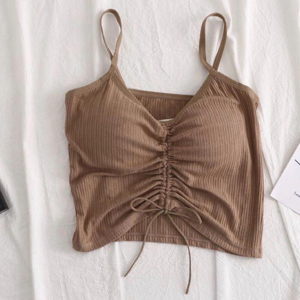Tan padded camisole bra top
